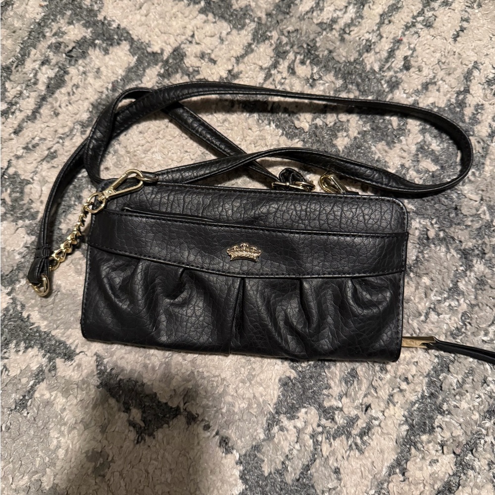 Juicy Couture Black Leather Crossbody Bag